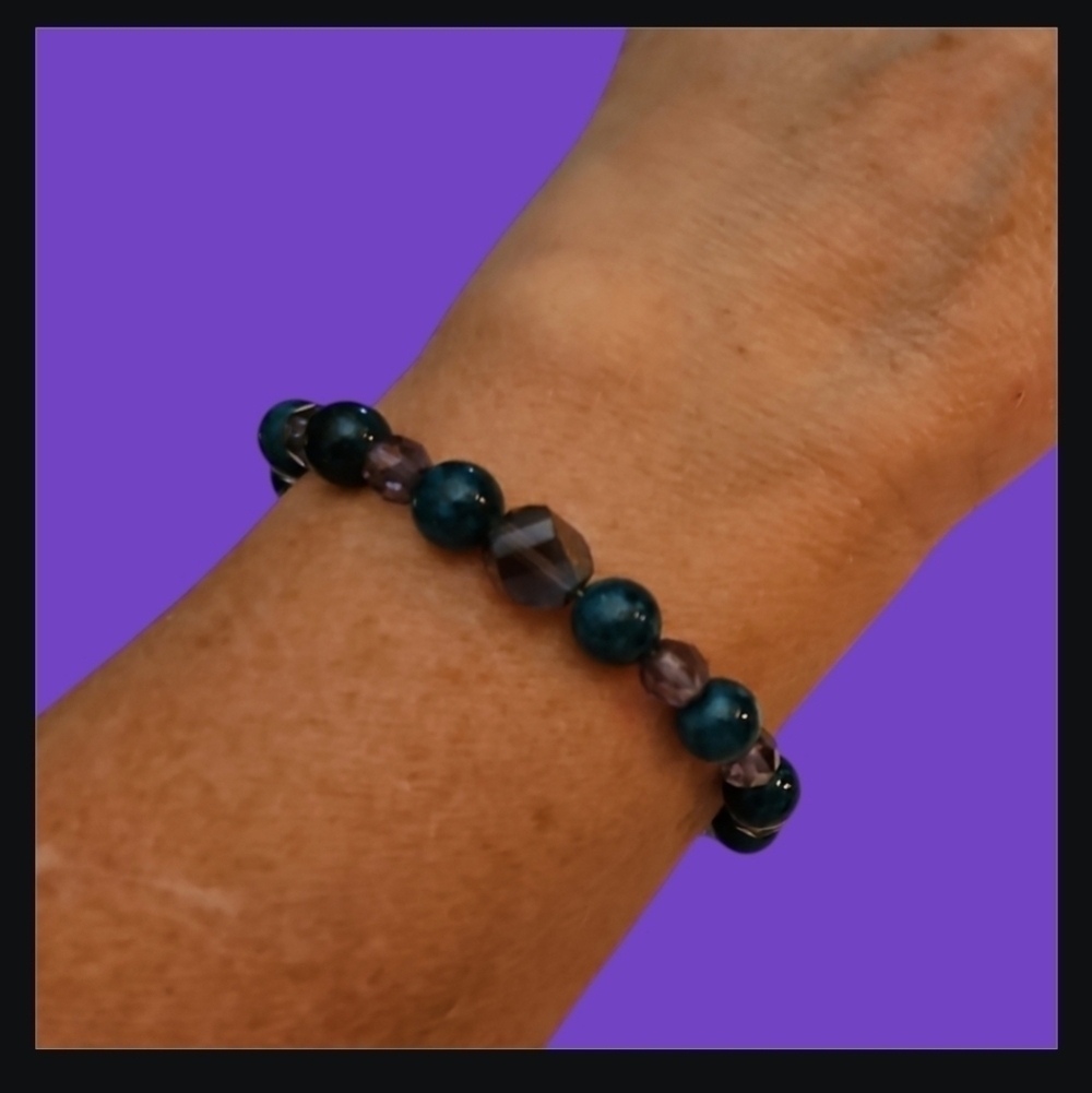 HANDMADE Czech Glass Beaded Toggle Bracelet